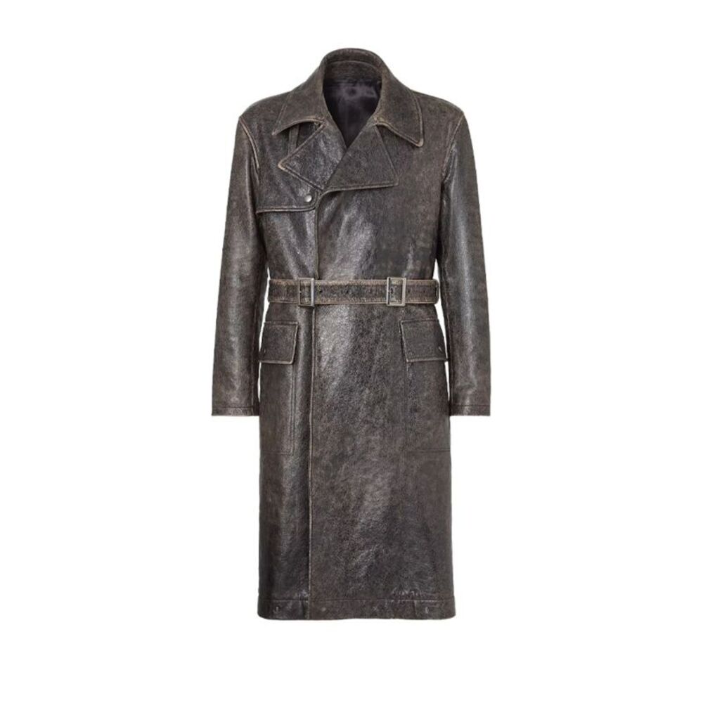 Fendi Men Leather Trench